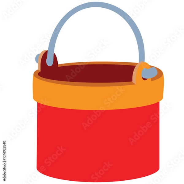 Fototapeta red work bucket