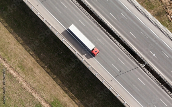 Obraz aerial view of highway