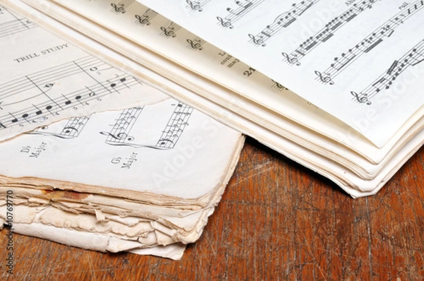 Fototapeta libros de música