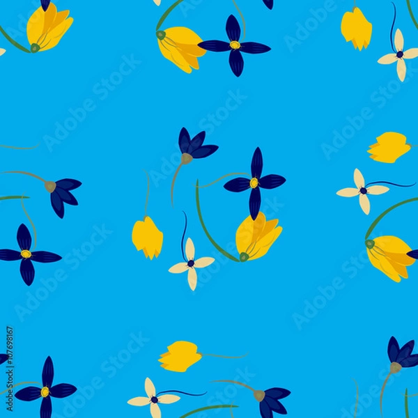 Fototapeta Light floral background in vector. Colorful spring natural cover, print, for web