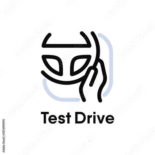 Fototapeta Test Drive vector information sign