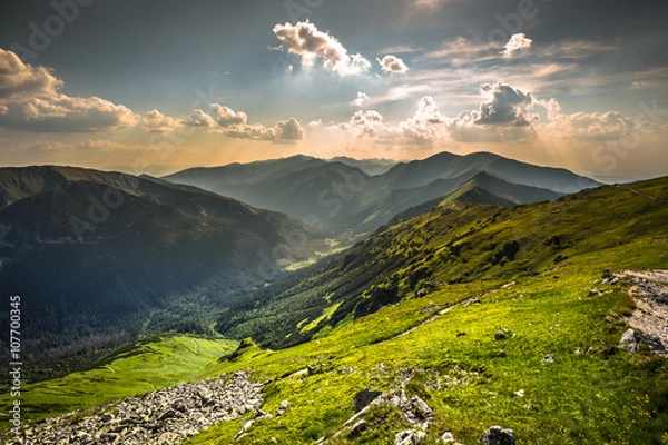 Obraz View from Kasprowy Wierch Summit in the Polish Tatra Mountains