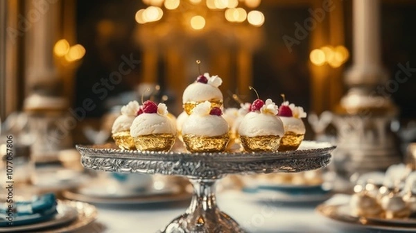 Obraz cake with cerry