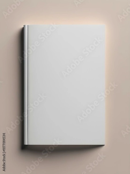 Fototapeta Book cover mock-up with a blank front page, ideal for authors or publishing designs