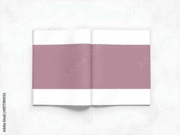 Fototapeta Book cover mock-up with a blank front page, ideal for authors or publishing designs