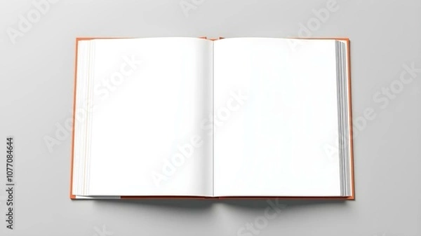 Fototapeta Book cover mock-up with a blank front page, ideal for authors or publishing designs