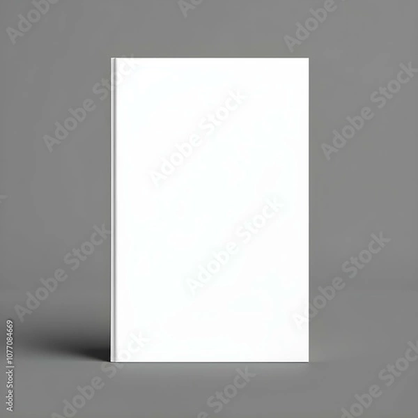 Fototapeta Book cover mock-up with a blank front page, ideal for authors or publishing designs