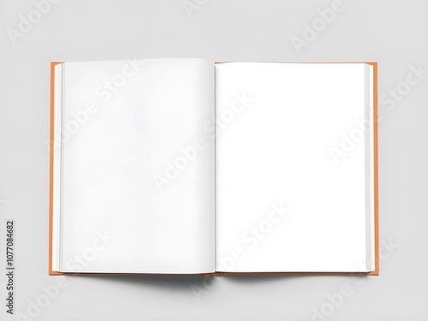Fototapeta Book cover mock-up with a blank front page, ideal for authors or publishing designs