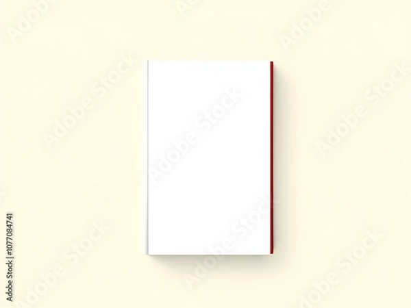Fototapeta Book cover mock-up with a blank front page, ideal for authors or publishing designs