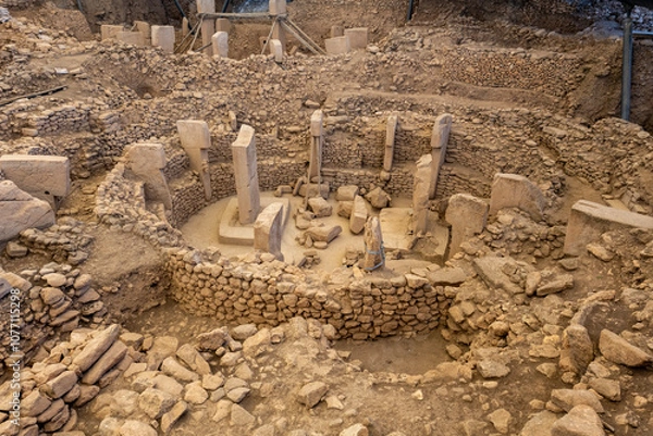 Fototapeta Göbeklitepe ancient site, probably the first cult site in human history, Şanlıurfa Türkiye