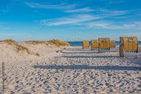 Fototapeta Strandkörbe in Grömitz