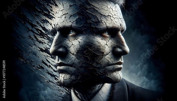 Obraz Creating a New Path in Business and Never Giving Up , New Technology , How to Make Money ,Smart , Cybersecurity , Superhero Businessman Facing Challenges ,Company Issues,  AI , 4K , Background