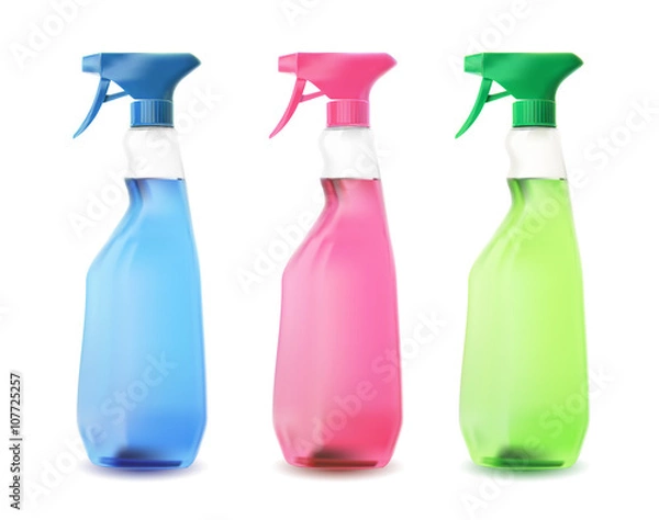 Fototapeta Colour spray bottles.