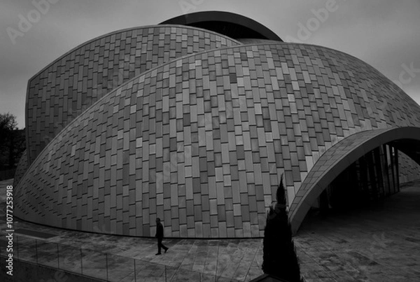 Fototapeta Rijeka, Croatia, February 4th 2024. The Rijeka Islamic Centre, in area of Rijeka city, Primorsko-Goranska Region, Croatia. Opened in 2013 year thanks to a donation from Qatar.