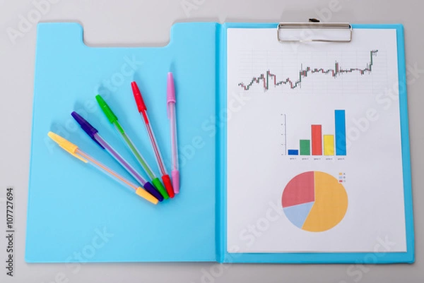 Obraz カラフルなオフィス文具