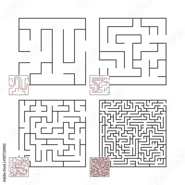 Obraz Set of Mazes 4
