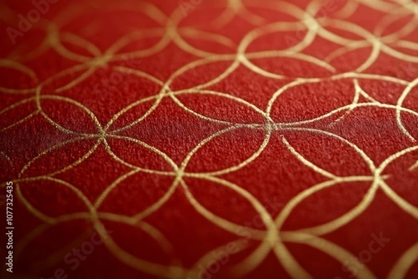 Fototapeta a minimal pattern of japanese washi paper, red.