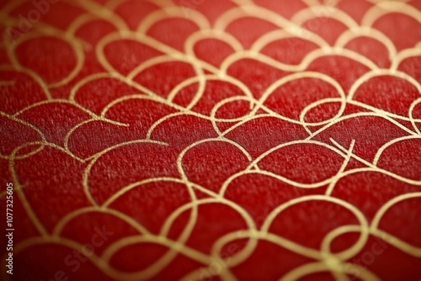 Fototapeta a minimal pattern of japanese washi paper, red.