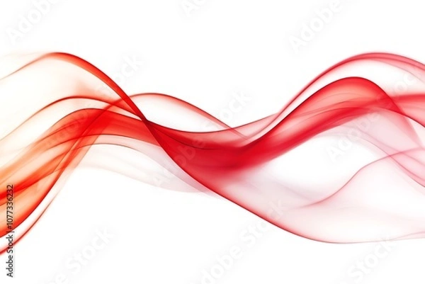 Obraz abstract red curve isolated on white
