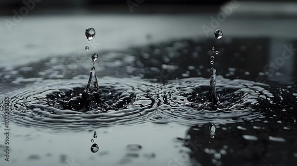 Fototapeta Water Drops Splashing