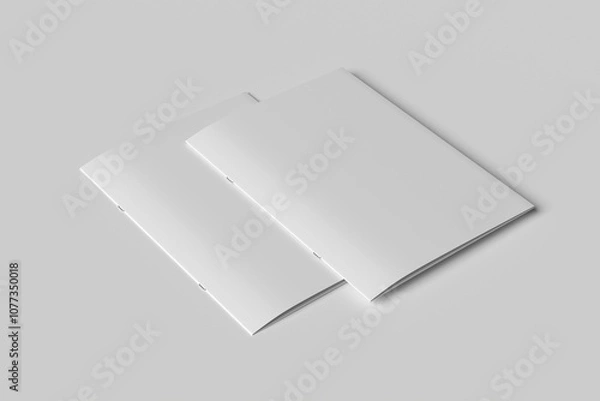 Obraz A4 Bifold Brochure Mockup