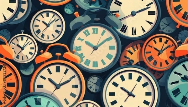 Obraz Daylight Saving Time Begins pattern