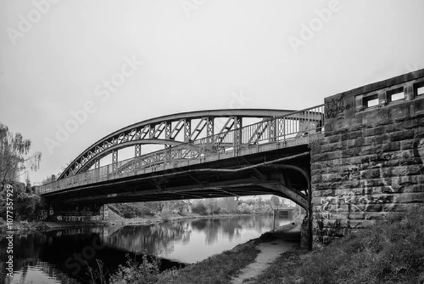 Obraz old bridge over river
