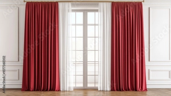 Fototapeta red curtain background
