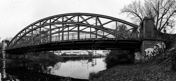 Obraz old bridge over river