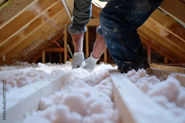 Fototapeta arafed man using a hammer to cut through a pile of wool