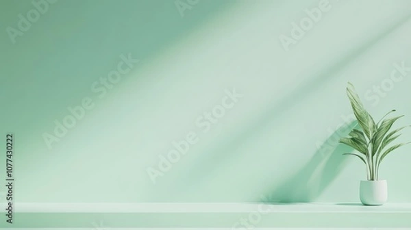 Fototapeta calming soft mint green color background with no texture