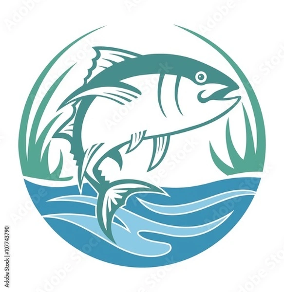 Obraz fish water and grass