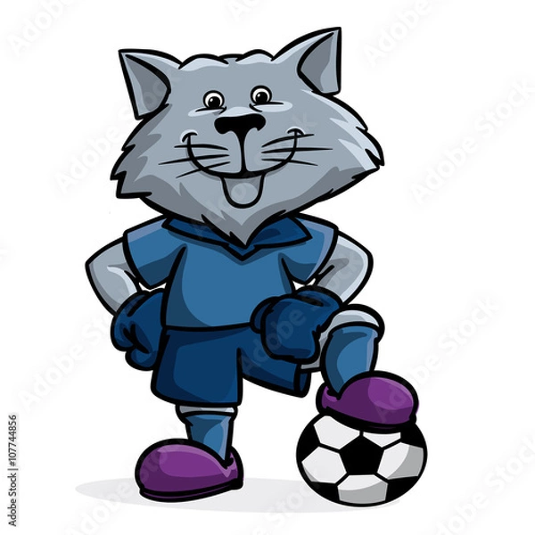 Obraz The wolf soccer player