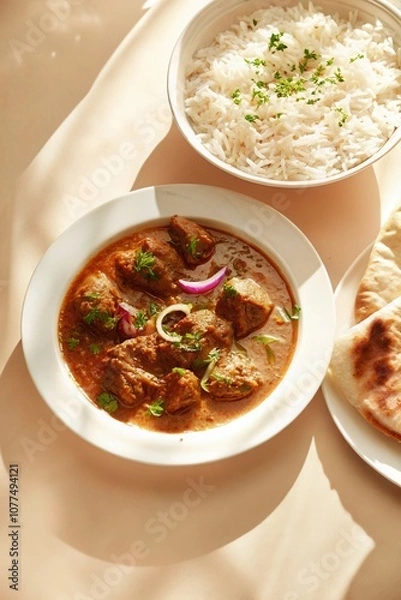 Fototapeta Mutton Rogan Josh with Rich Spices
