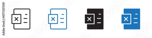 Fototapeta Excel icon Vector set outline