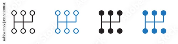 Fototapeta Gear box icon Vector set outline