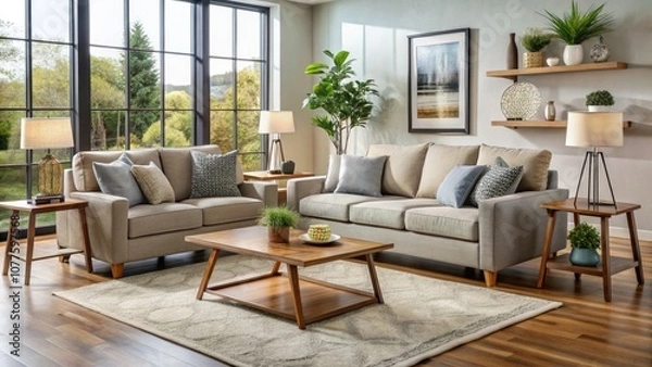 Fototapeta Transform your living room with stylish yet budget-friendly furniture that complements your decor. Enjoy quality pieces without compromising your finances.