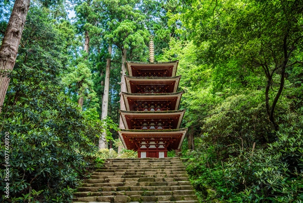 Obraz 女人高野室生寺 五重塔　奈良県宇陀市室生