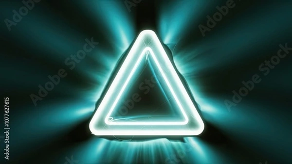 Fototapeta captivating image of a large glowing neon