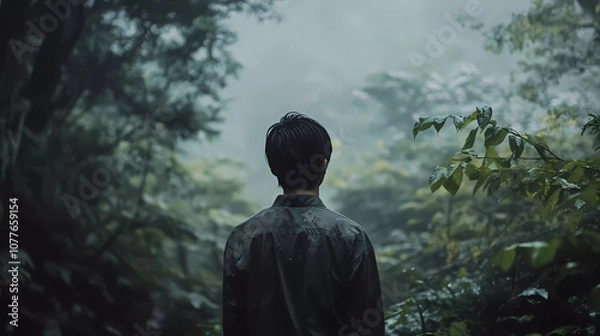 Fototapeta Lo-Fi music picture The background that goes well with the lo-fi music genre Generative AI	
