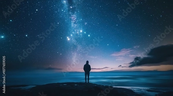 Fototapeta How to photograph the night sky during meteor showers: Tips on capturing meteors and constellations in the same frame.