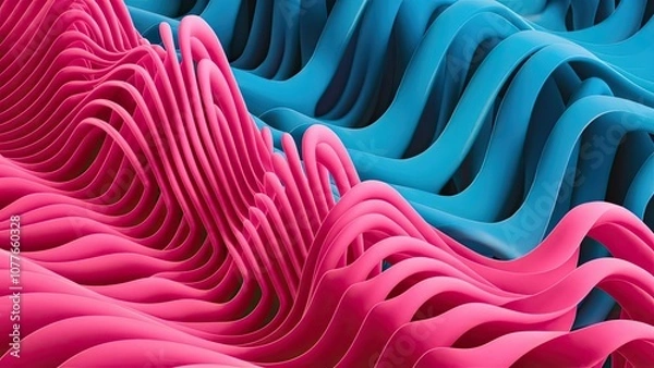 Fototapeta abstract art piece with fluid colorful shapes