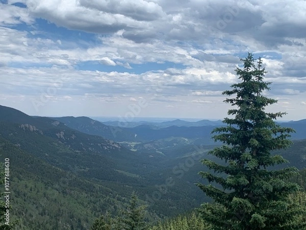 Obraz cloudy mountain view