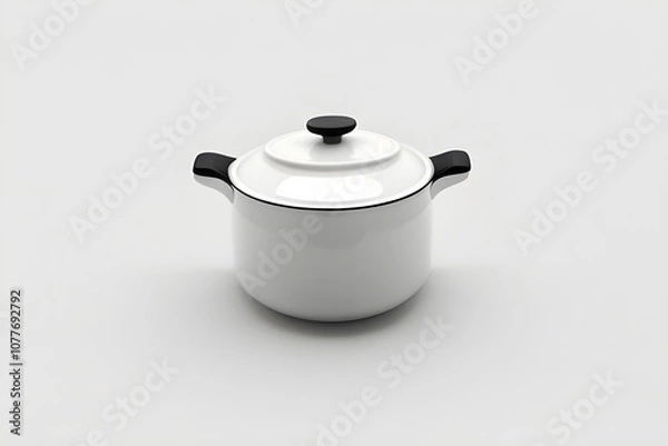 Obraz Professional Chef Cooking Isolated on White Background   Generative AI illustration