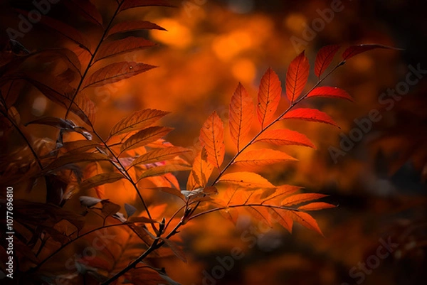 Fototapeta 가을 단풍잎 낙엽 단풍나무 숲길 이미지