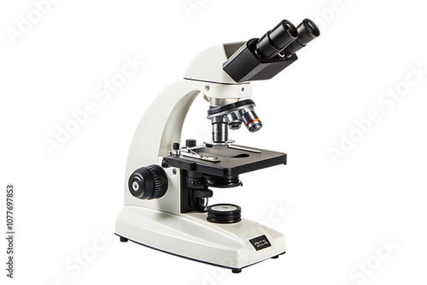 Fototapeta microscope isolated on white background 