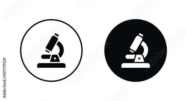 Obraz microscope icon set vector