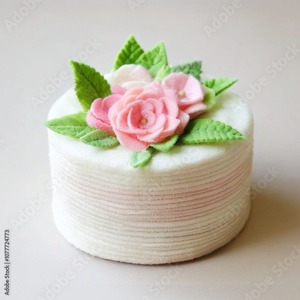 Obraz 羊毛フェルトのプチケーキ　フラワー