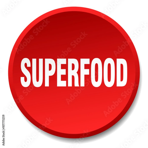 Obraz superfood red round flat isolated push button