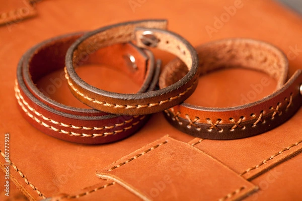Fototapeta leather bracelet